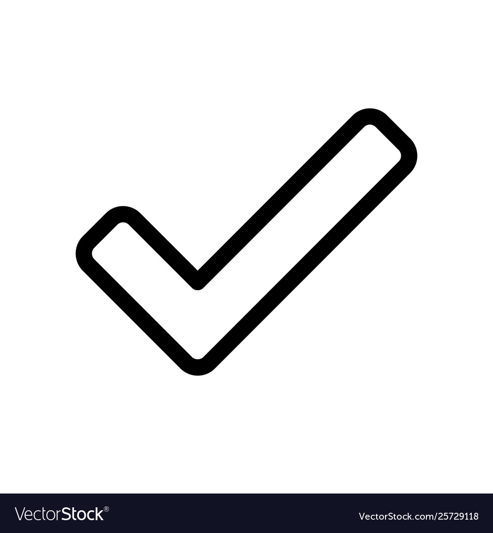 Approved checkmark symbol to verify result