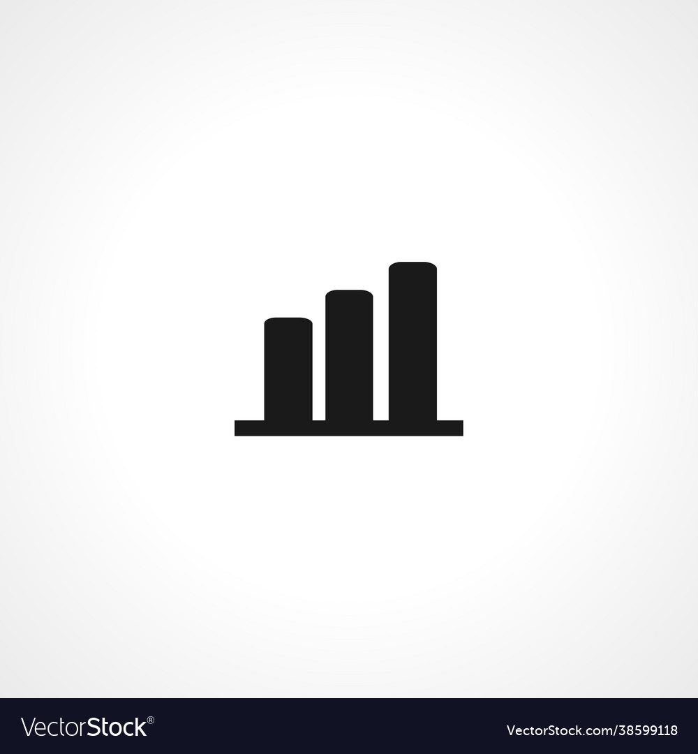 Bar chart icon isolated simple