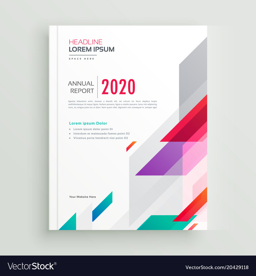 Creative geometric vibrant brochure template Vector Image