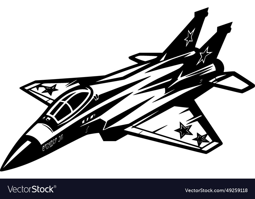Fighter jet - minimalist and simple silhouette