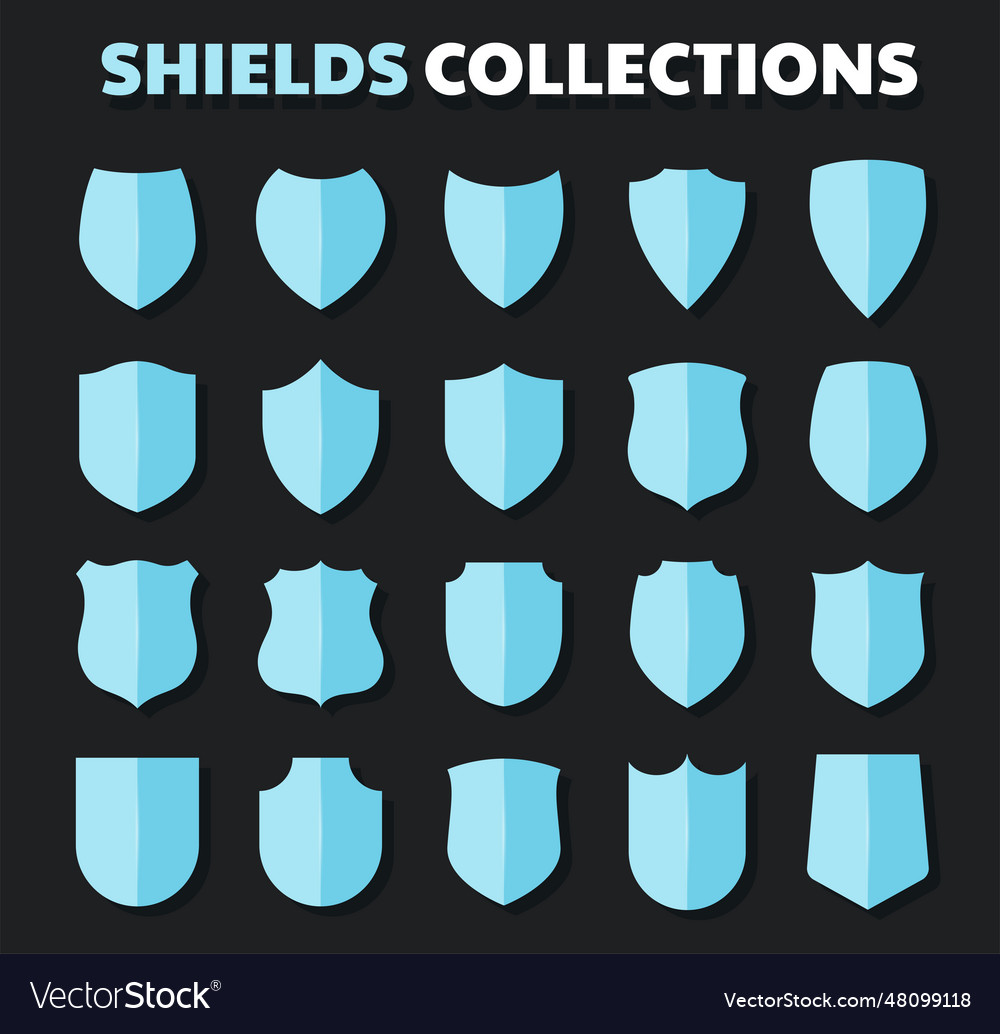 Flat shield icon isolated on a background