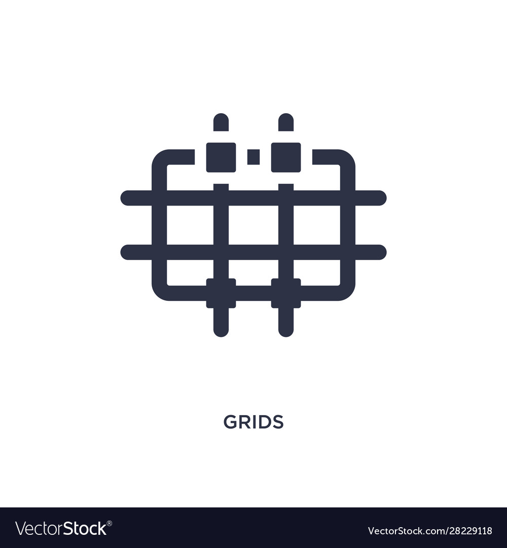 Grids icon on white background simple element