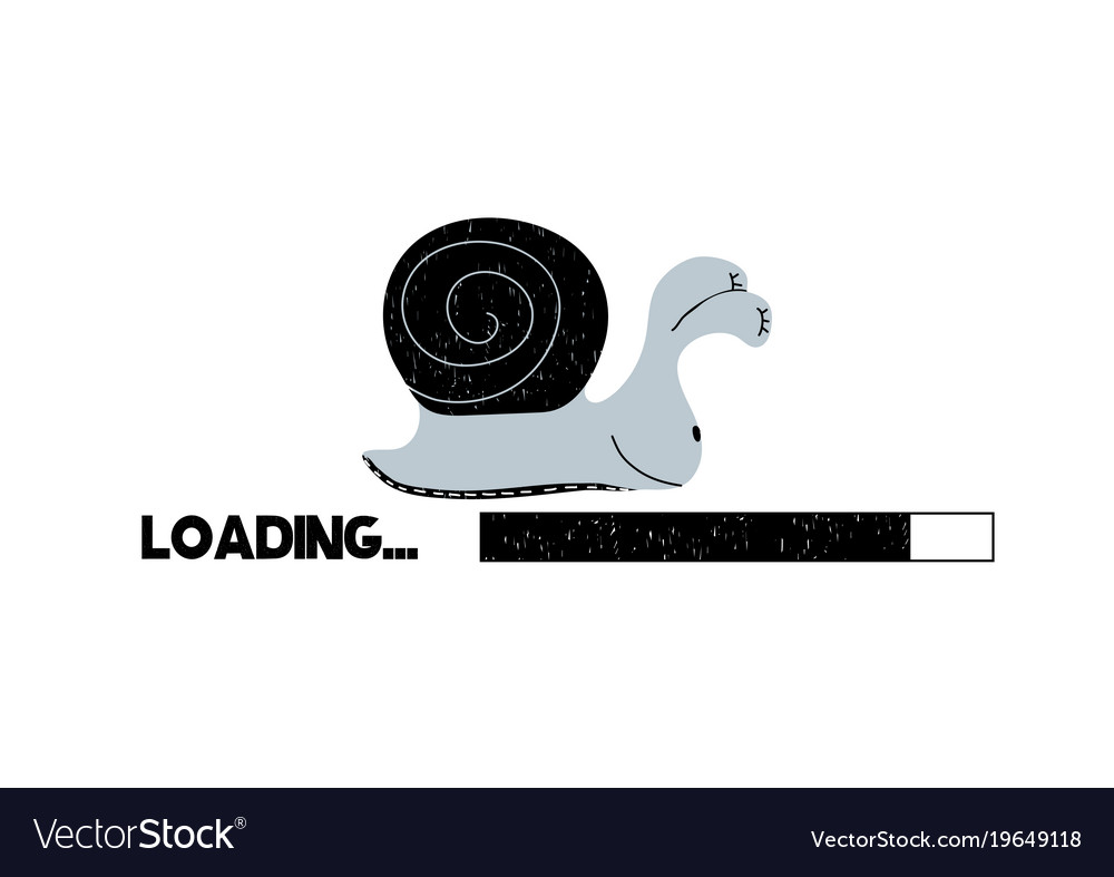 Loading bar with snail