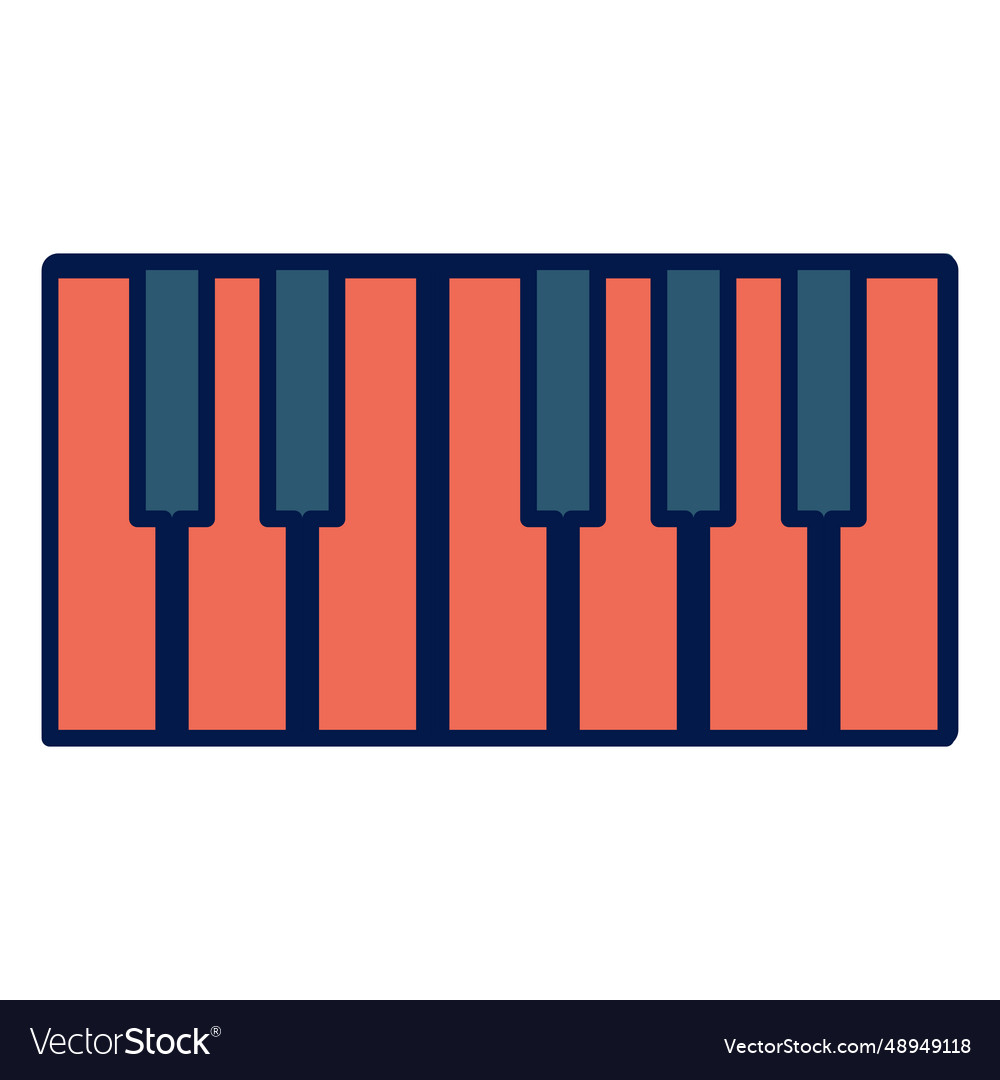 Piano keys school icon