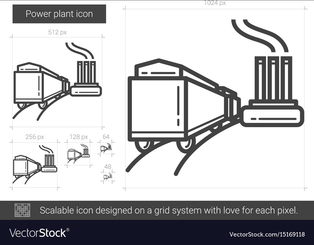 Power plant line icon