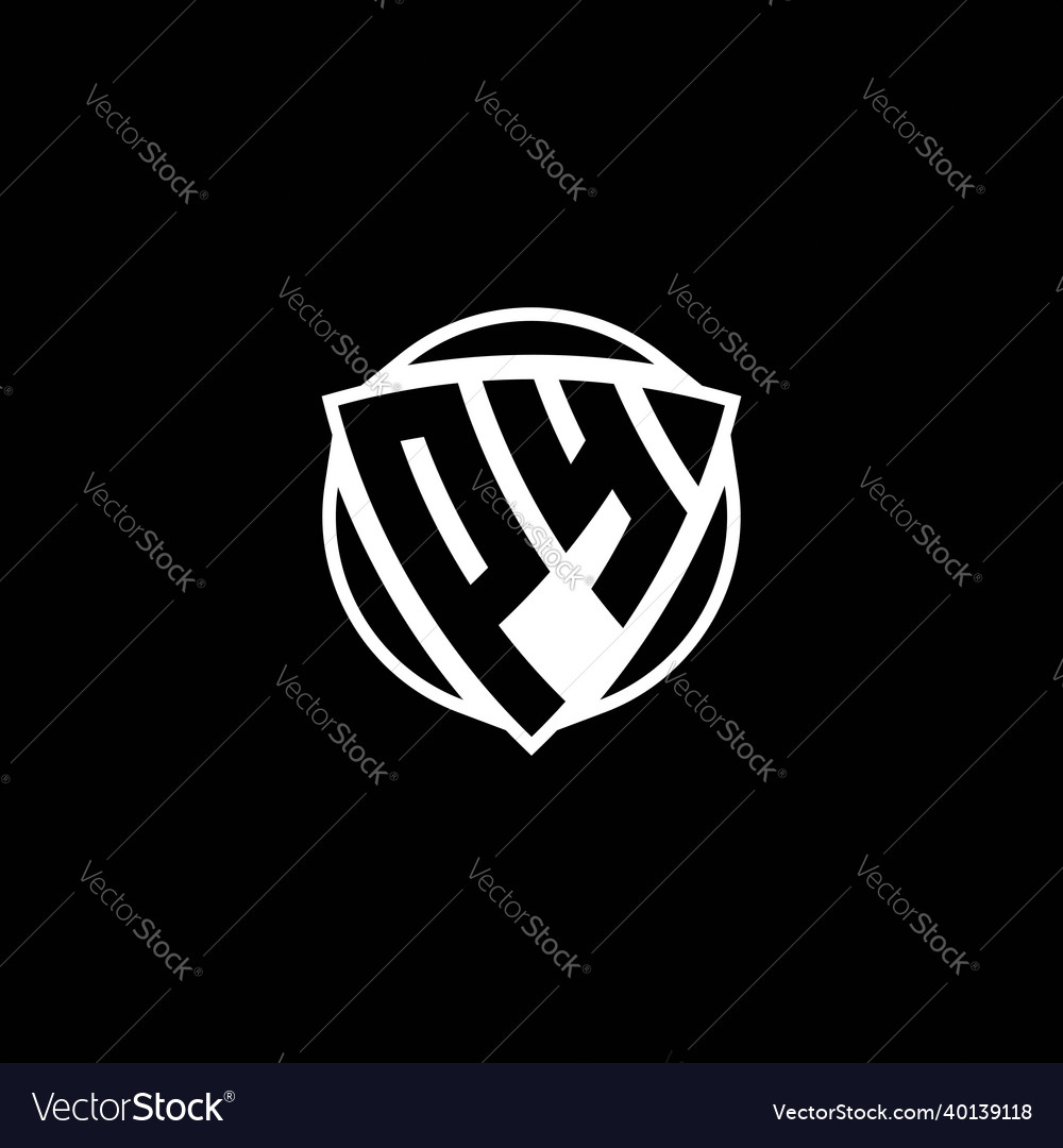 Py logo monogram triangle shield and circle shape