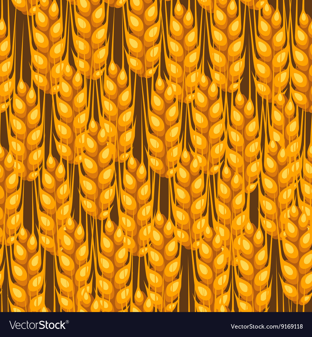 Seamless pattern with wheat agricultural image