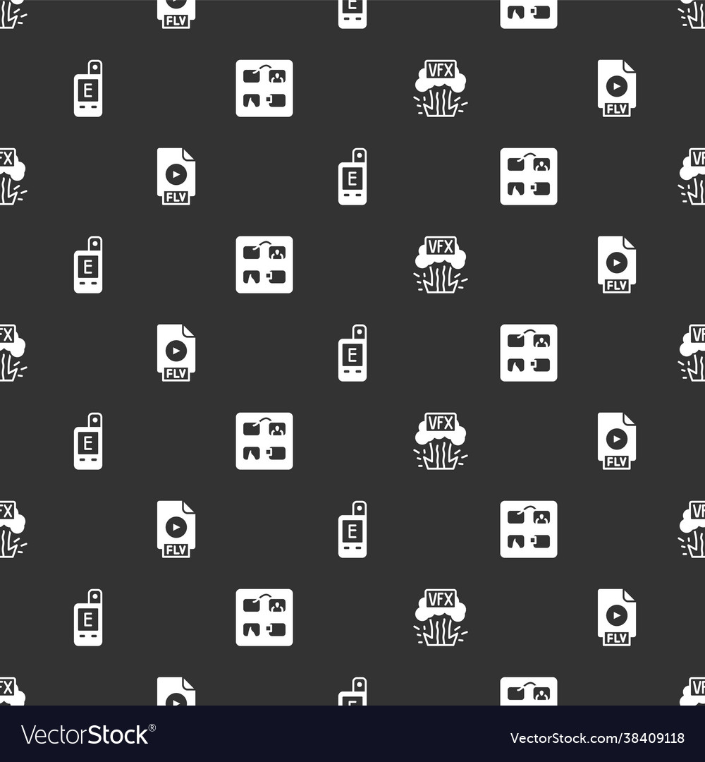 Set vfx flv file document light meter vector image Set vfx flv file document light meter