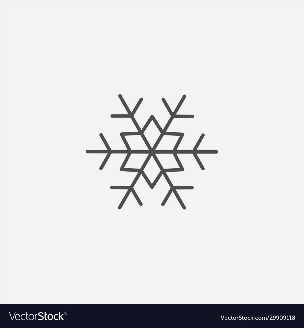 Snowflake outline icon