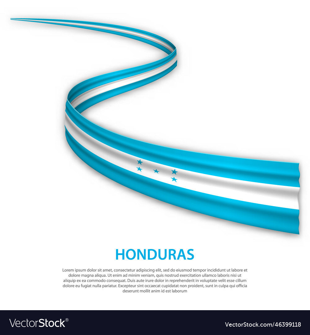 Webband oder Banner mit Flagge von honduras vector image Webband oder Banner mit Flagge von honduras