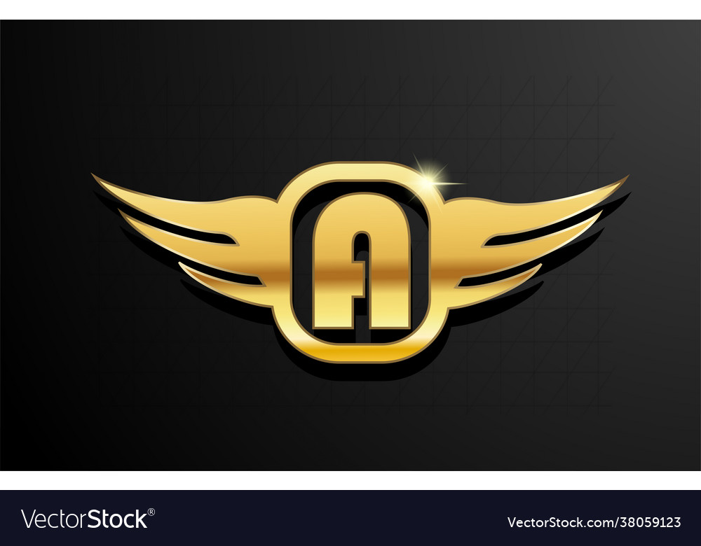 A gold letter logo alphabet for business Vector Image