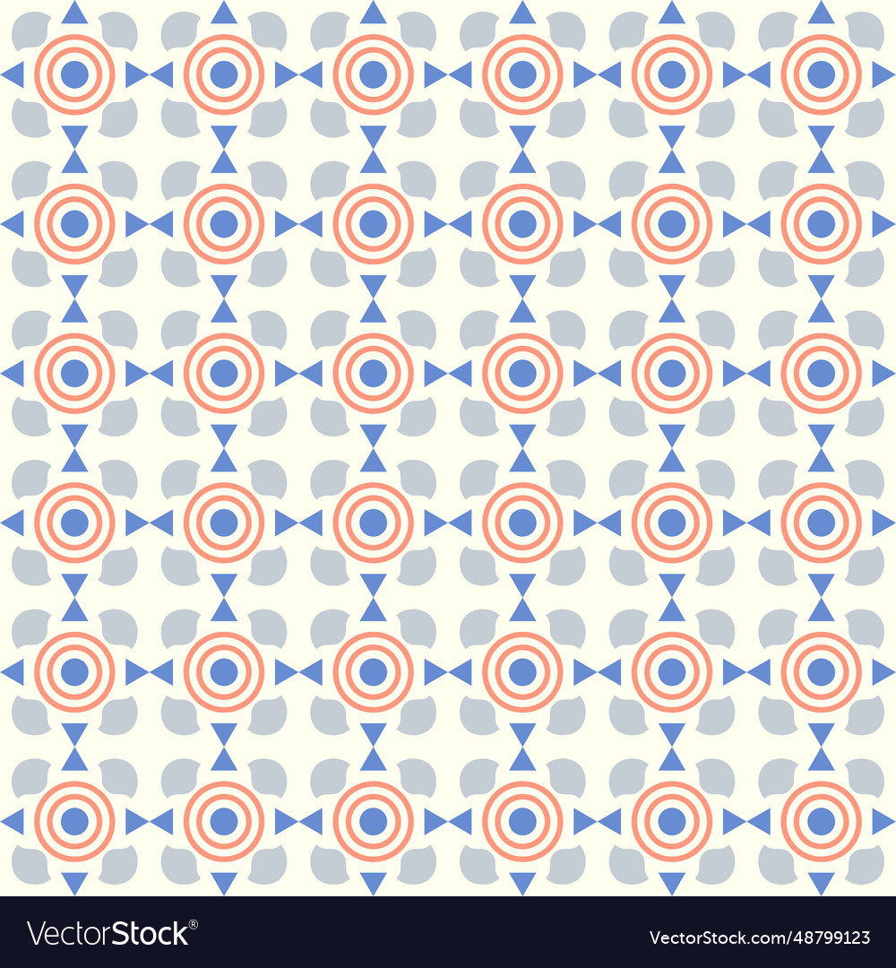 Blue triangle and circle curve cup pattern Vector Image Blue triangle and circle curve cup pattern