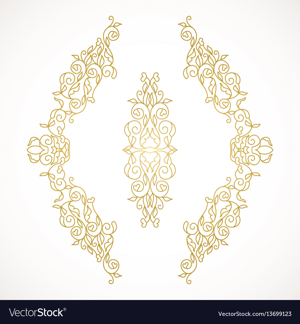 Decorative frame elegant element vector image Decorative frame elegant element