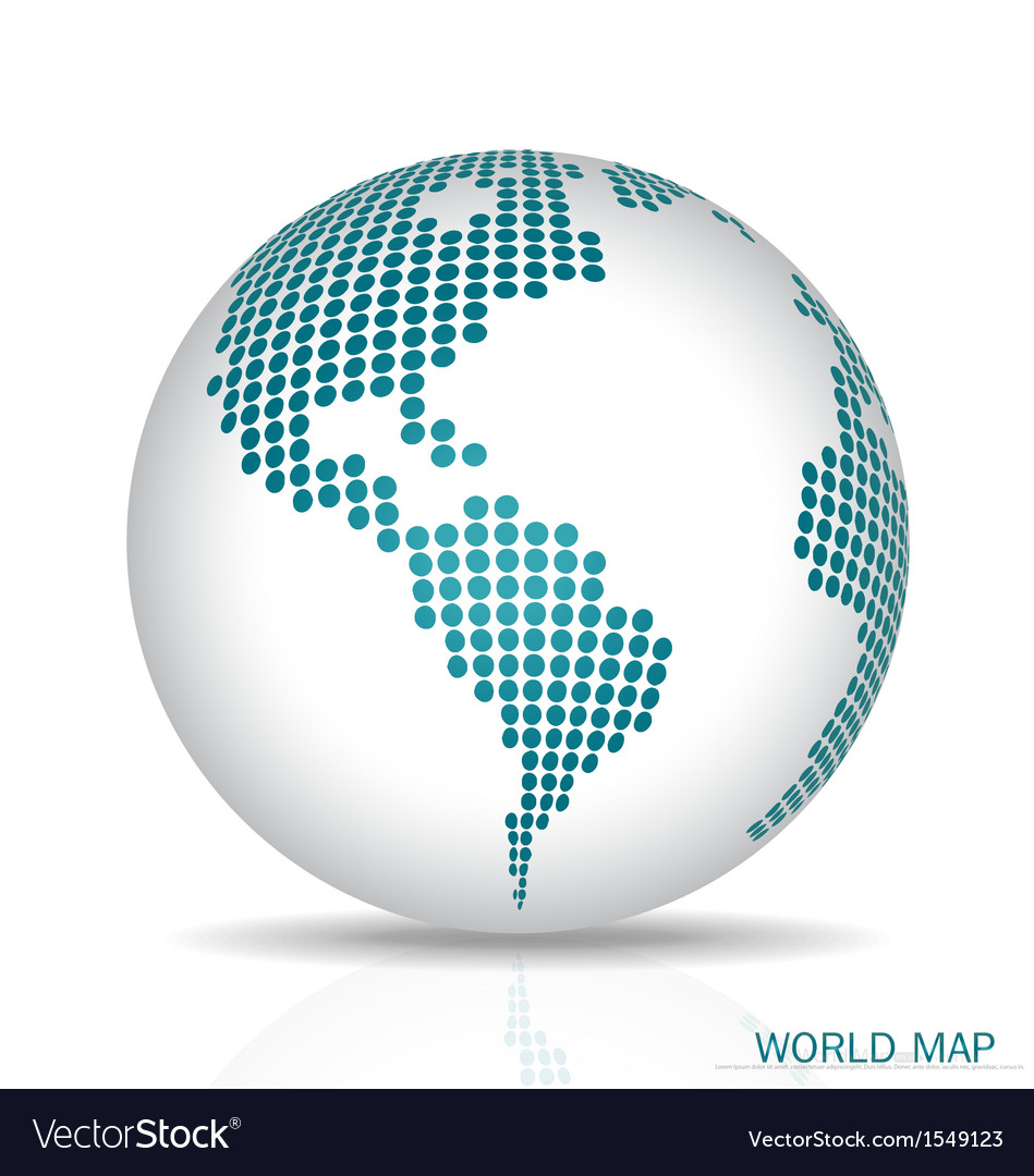 Dotted globe Royalty Free Vector Image - VectorStock