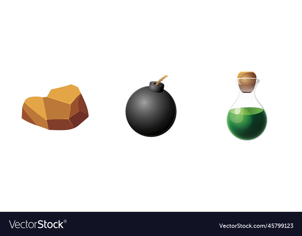 Game ui assets set gaming user interface icons vector image Game ui assets set gaming user interface icons