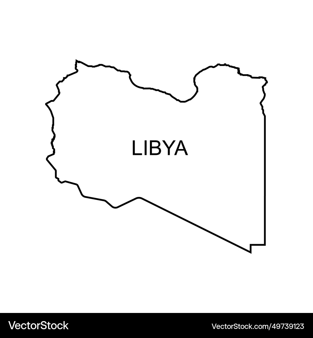 Libya Map Icon Royalty Free Vector Image Vectorstock