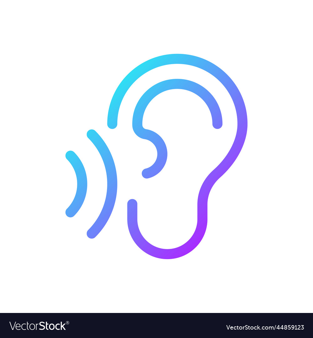 Listen pixel perfect gradient linear ui icon