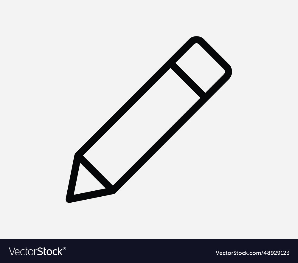 Pencil edit icon pen editor app web write draw art Vector Image Pencil edit icon pen editor app web write draw art