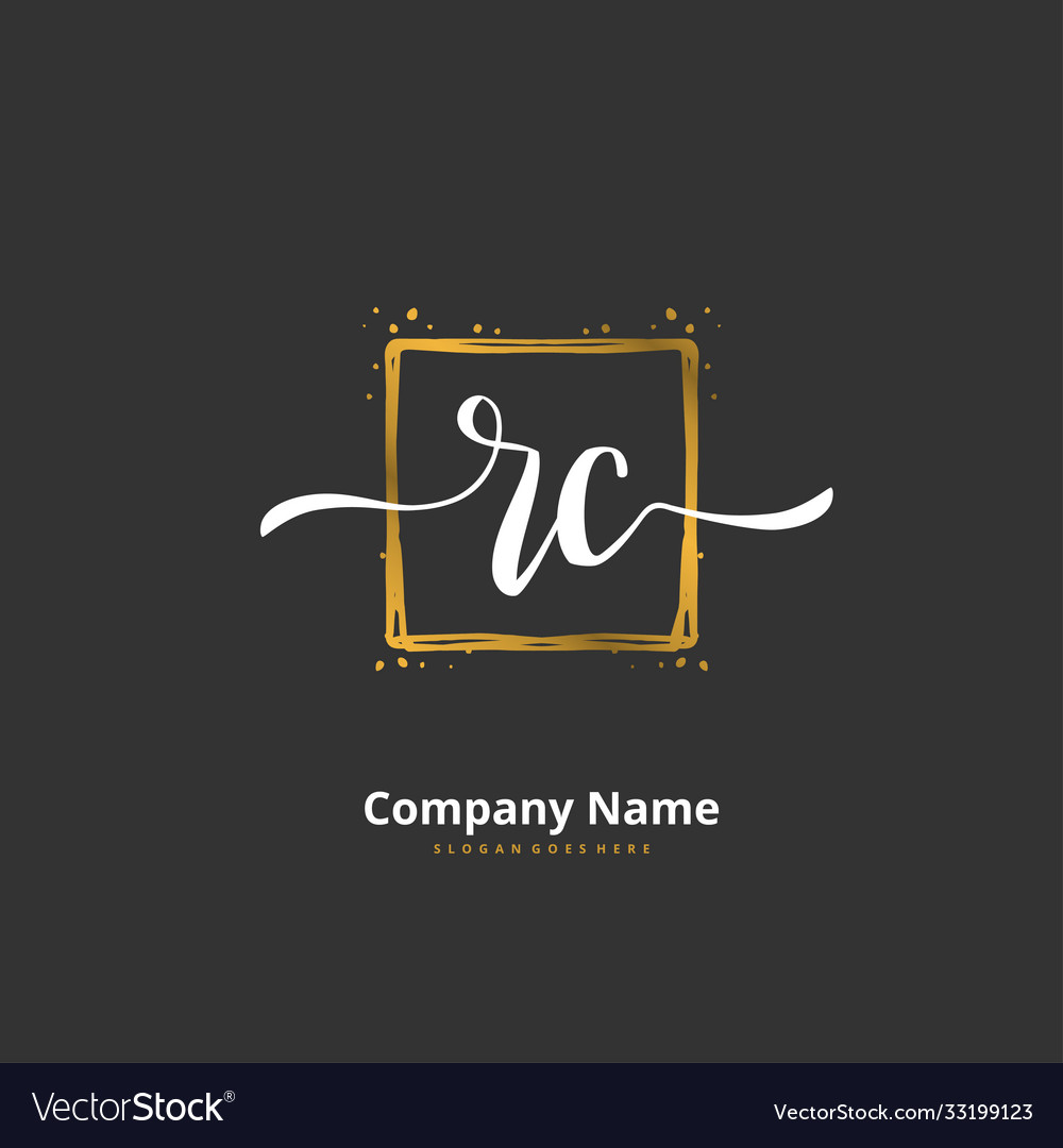 R c rc initial handwriting and signature logo