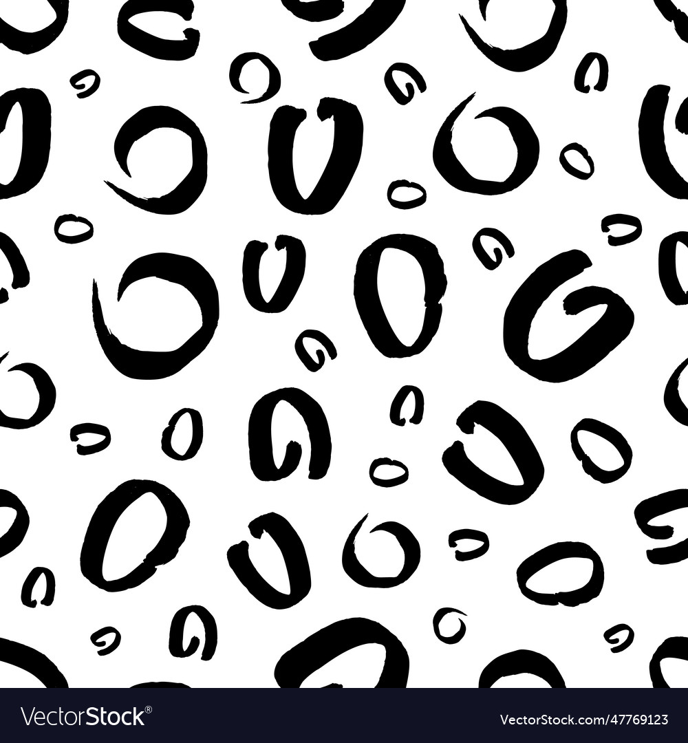Seamless pattern with sketch circles shape vector image Seamless pattern with sketch circles shape