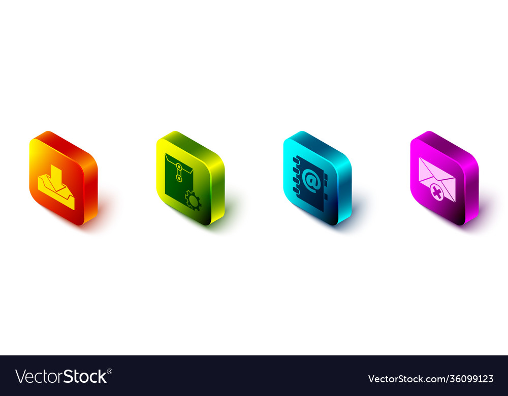 Set isometric download inbox envelope setting