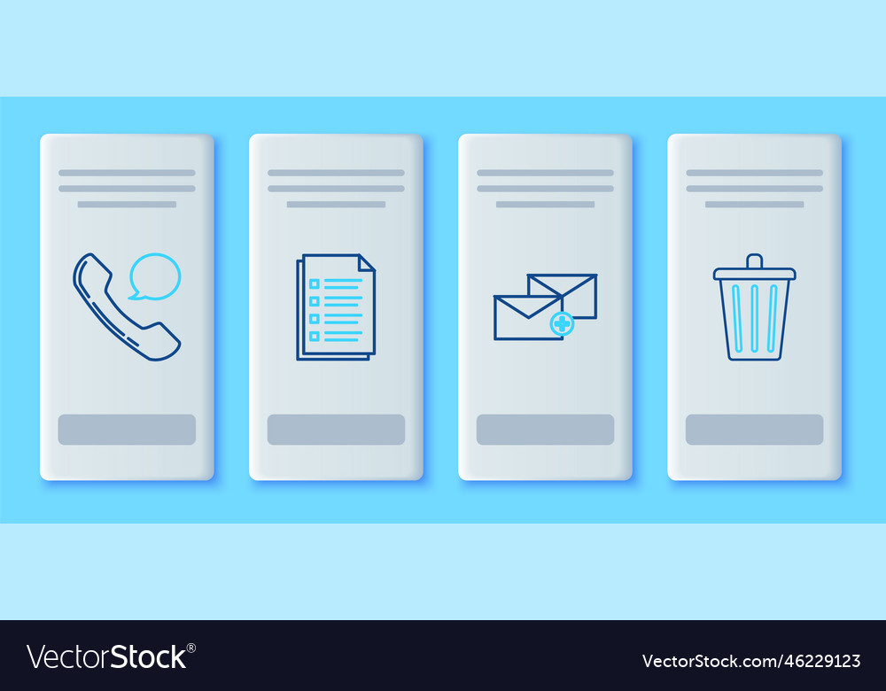 Set line file document envelope telephone