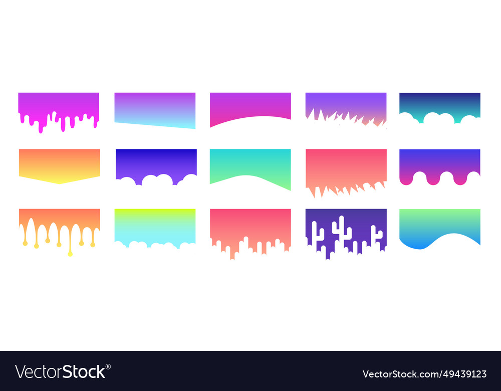 Set of template dividers shapes abstract design Vector Image