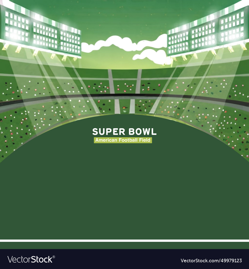 Super bowl american stadium field football game Vector Image