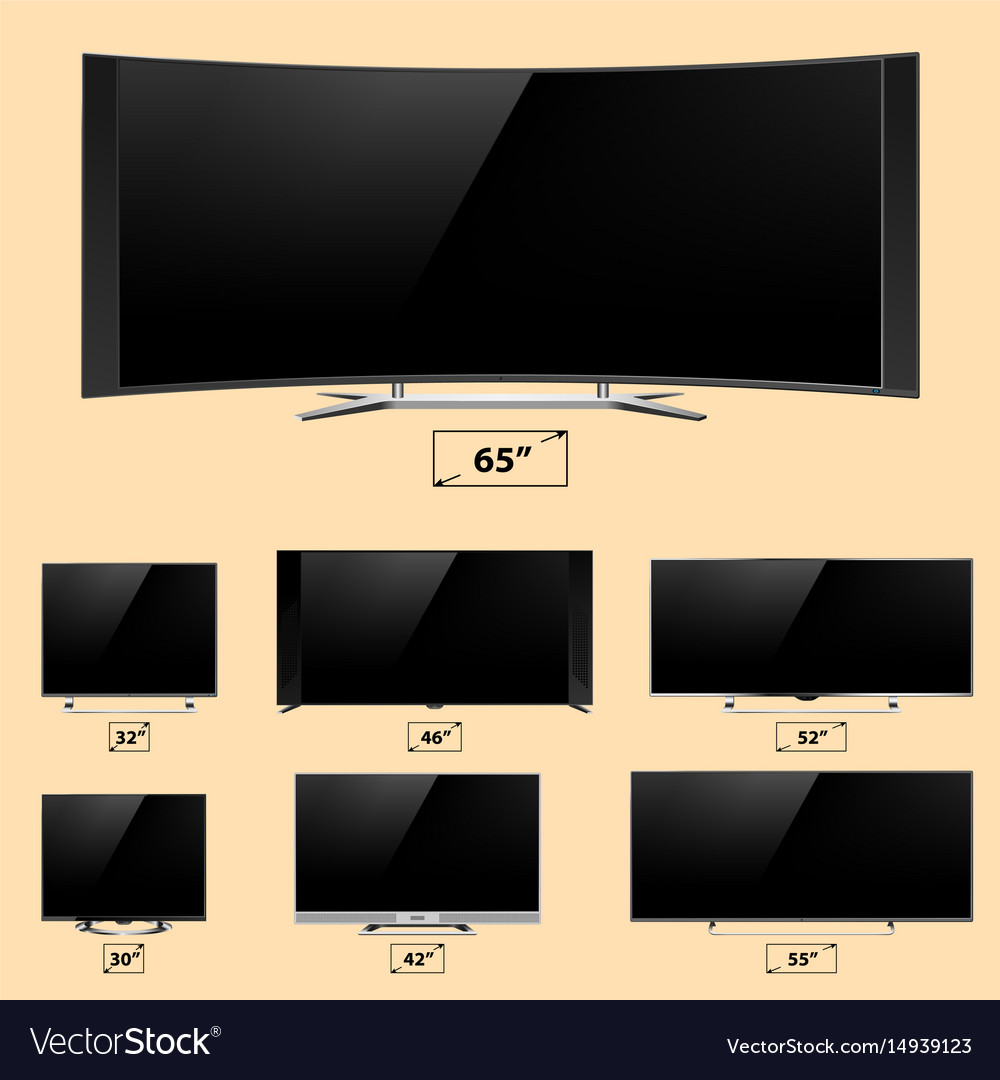 Tv screen lcd monitor template electronic device Vector Image