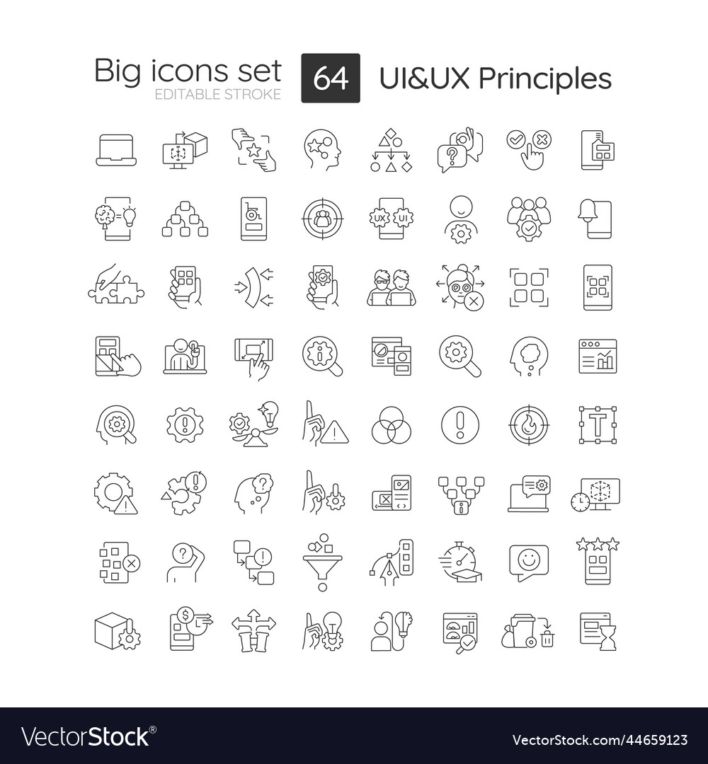 User experience and interface design principles vector image