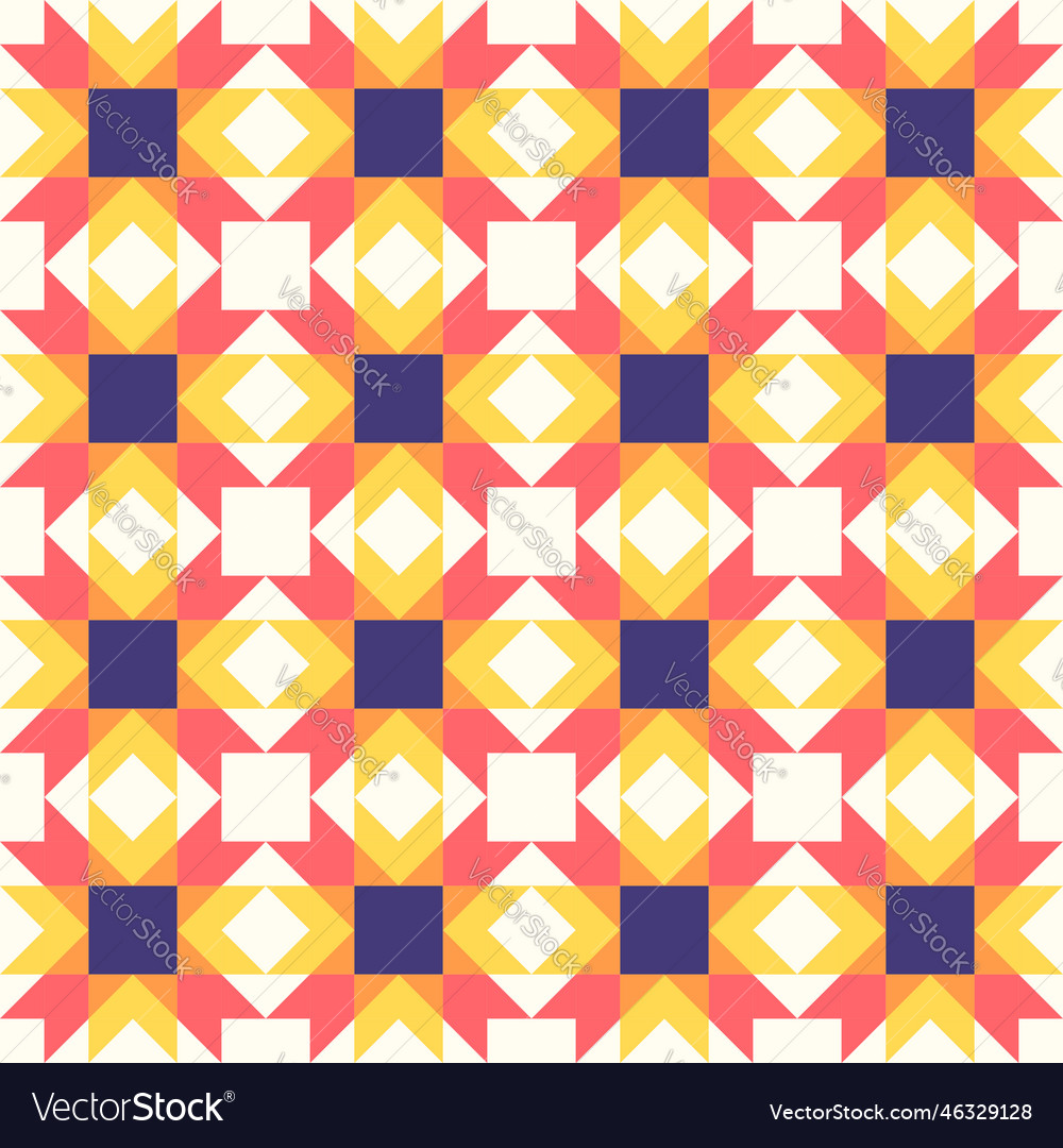 Abstract geometric pattern quilt block design vector image Abstract geometric pattern quilt block design