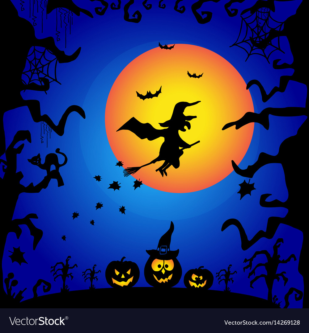 Kunstkarte für Happy halloweendesign Template