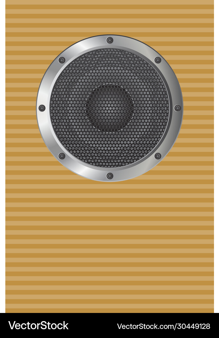 Audio speaker isolated on white Royalty Free Vector Image