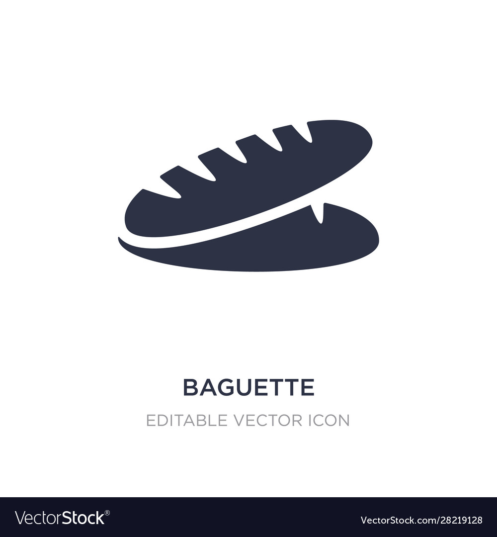 Baguette icon on white background simple element