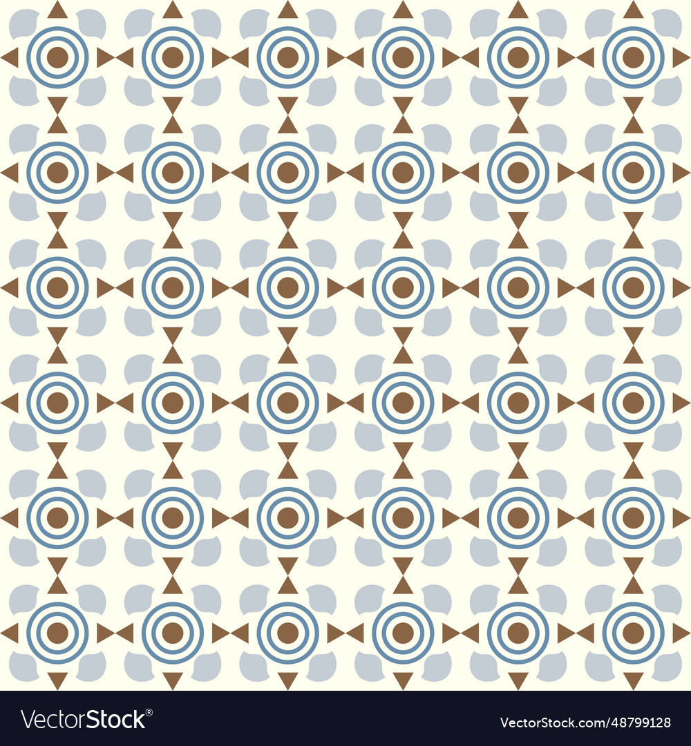 Brown triangle and circle curve cup pattern vector image Brown triangle and circle curve cup pattern