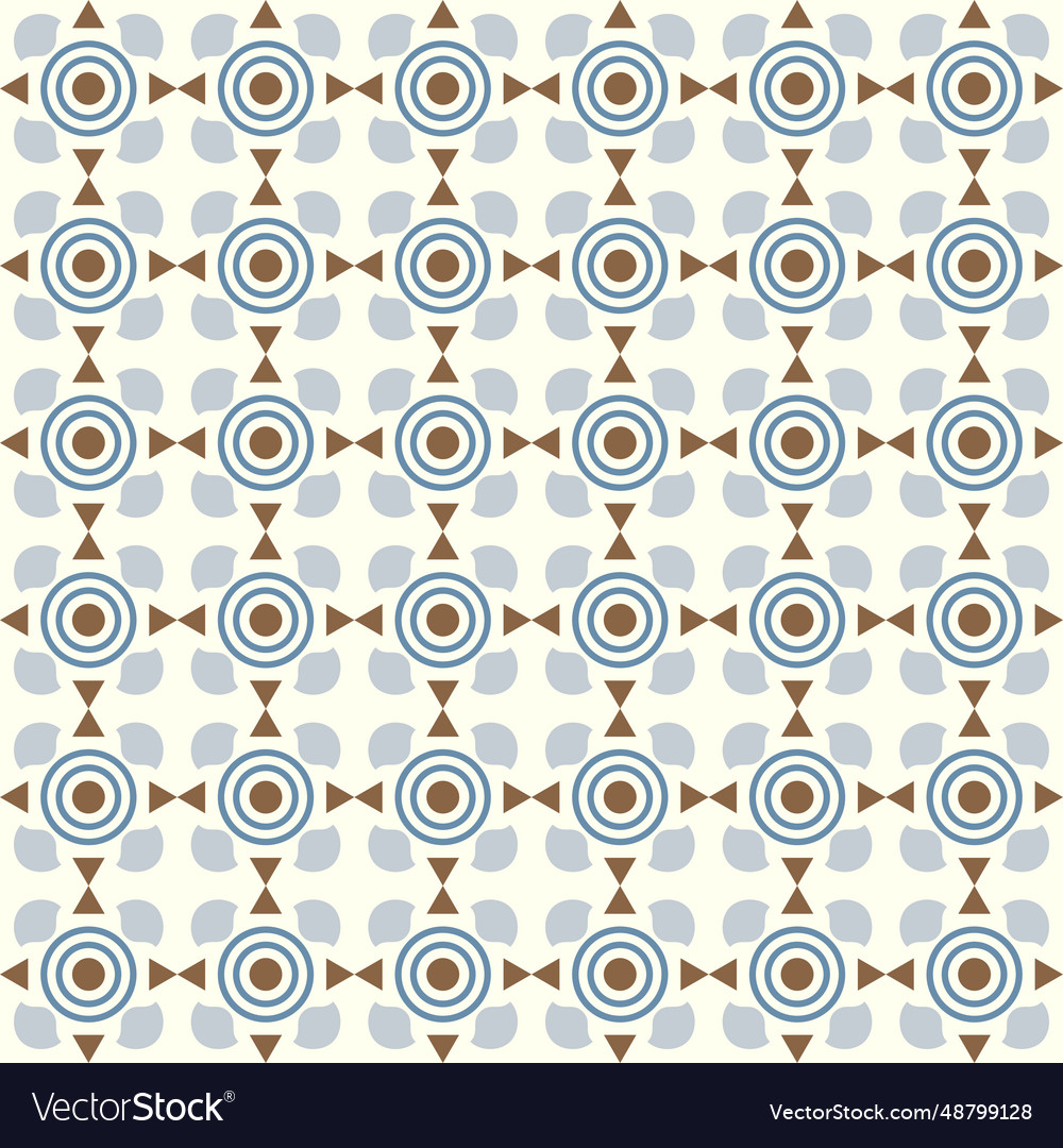 Brown triangle and circle curve cup pattern