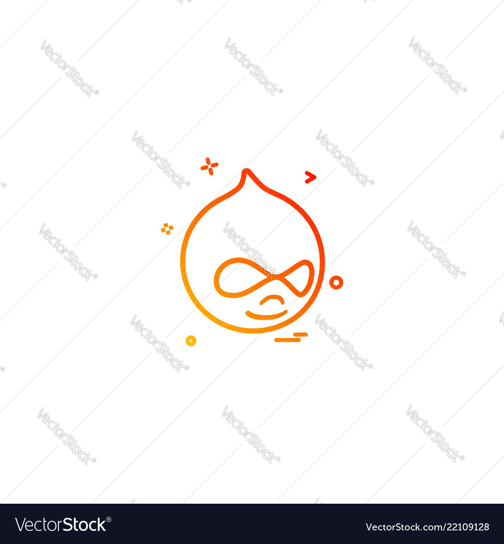 Drupal icon design vector image Drupal icon design