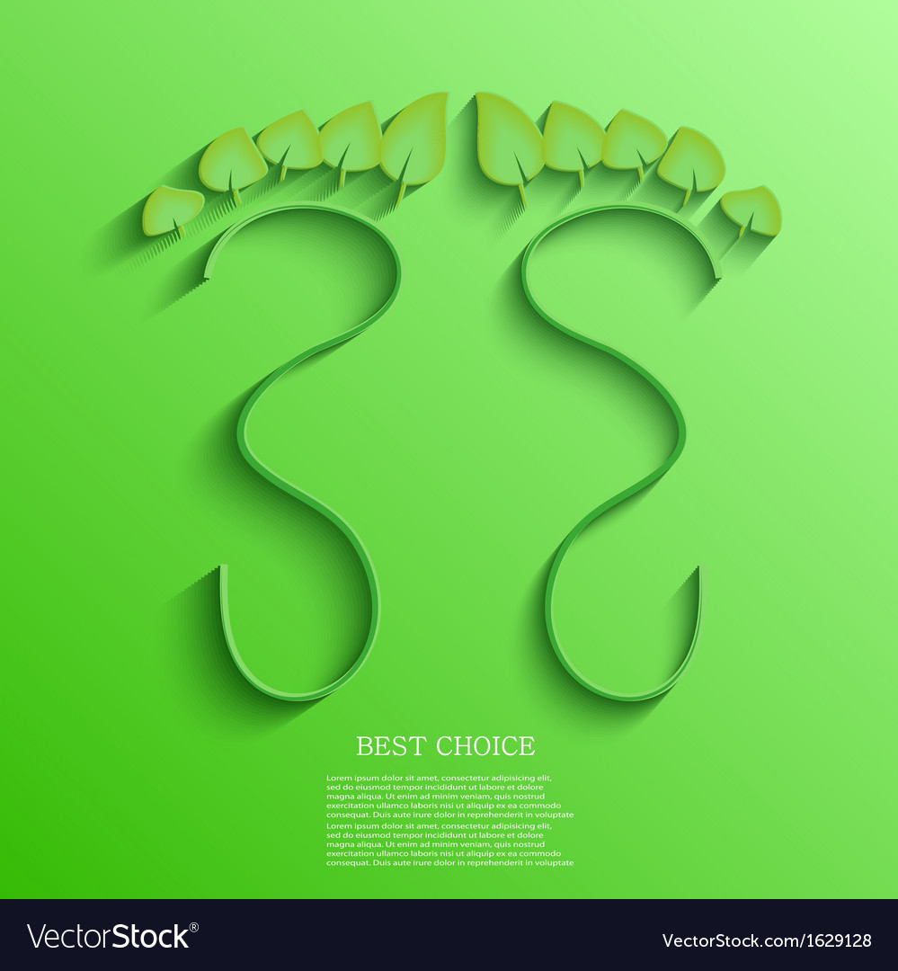 Eco footprint background eps10