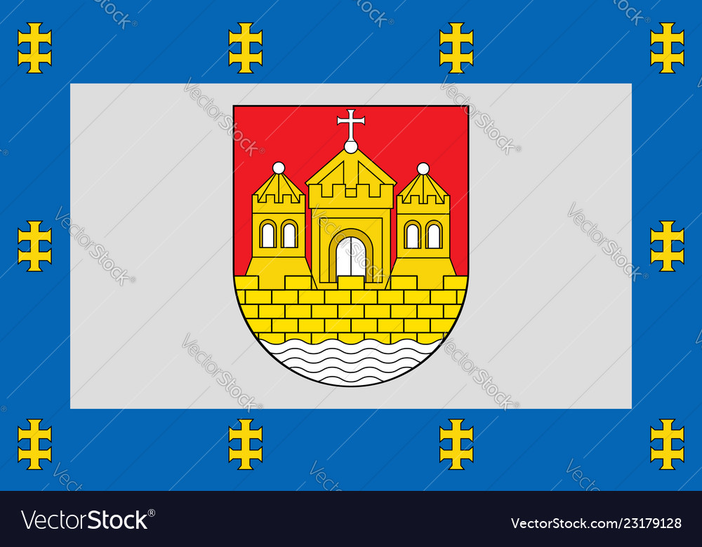 Flag of klaipeda county in lithuania