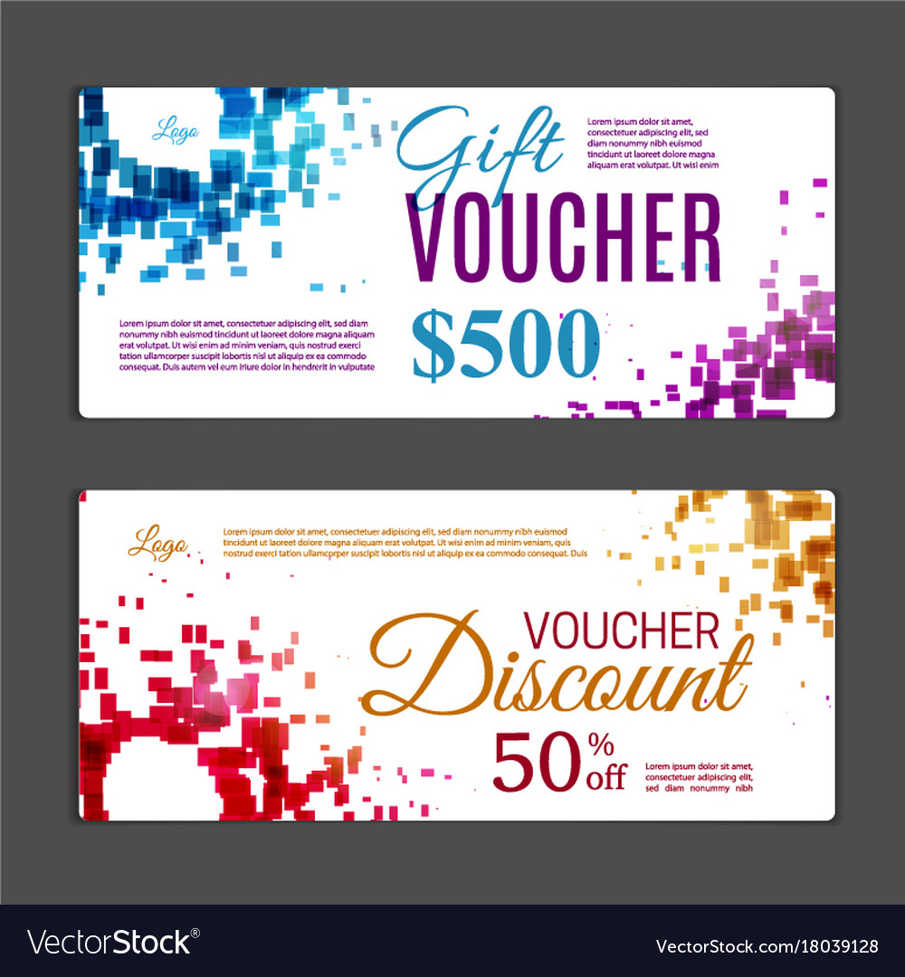 Gift voucher template can be use for shopping Vector Image