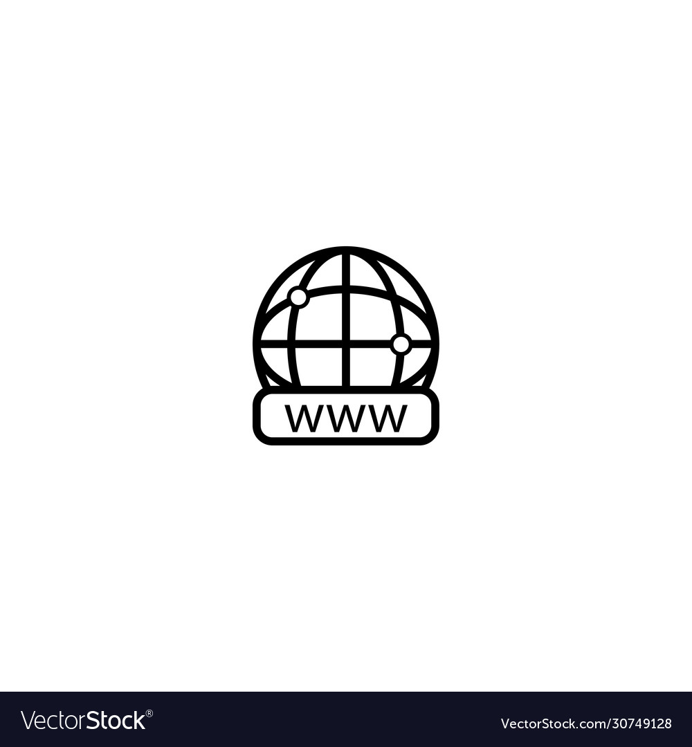 Global internet sign www icon eps ten