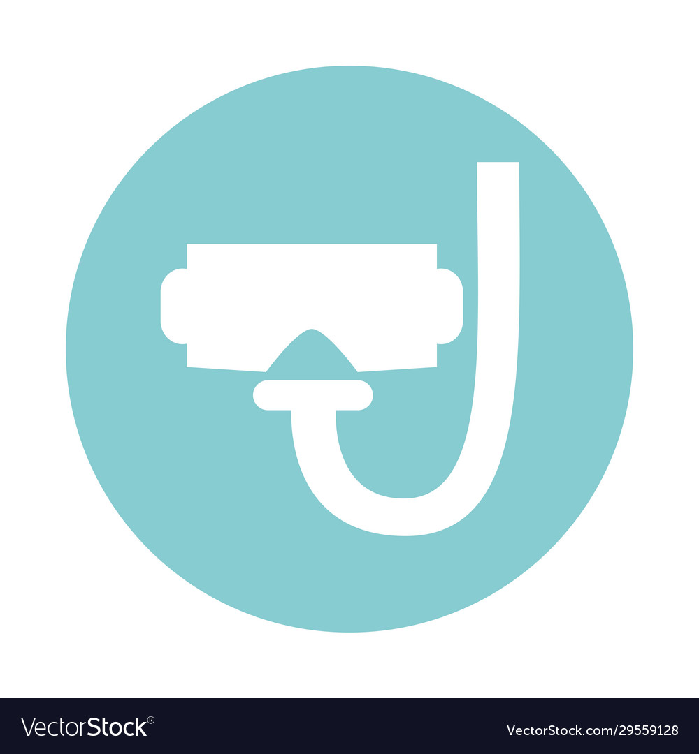 Isolated snorkel block style icon design