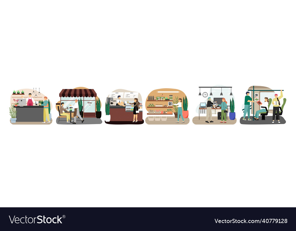 Mobile contactless payments set nfc and qr code Vector Image Mobile contactless payments set nfc and qr code