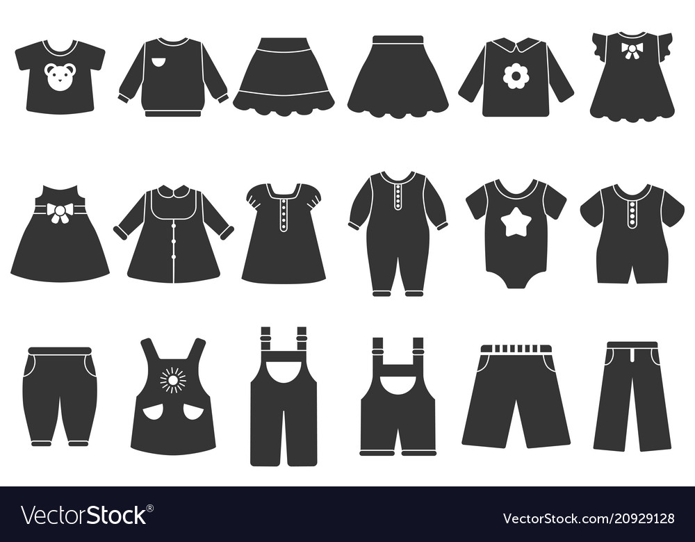 Monochrome of children vector image Monochrome of children