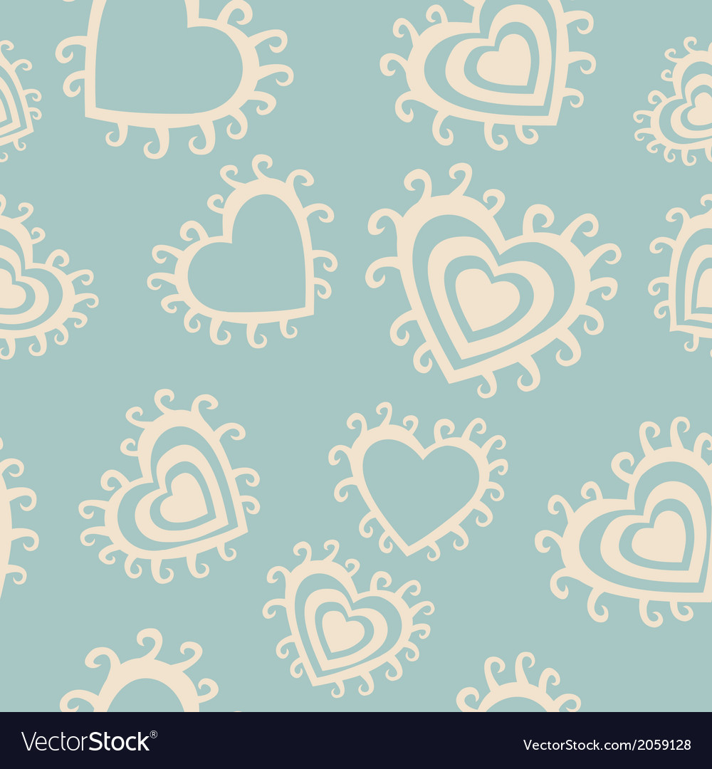 Romantic seamless pattern with hearts