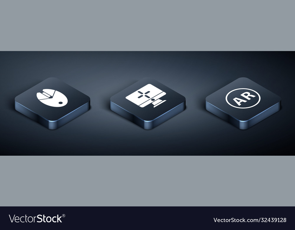 Set isometric computer mouse gaming ar augmented vector image Set isometric computer mouse gaming ar augmented