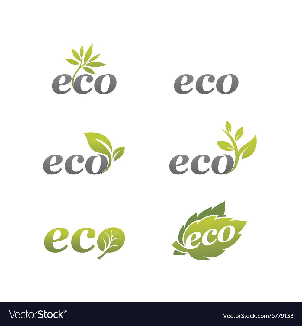 Eco icons 2 Royalty Free Vector Image - VectorStock