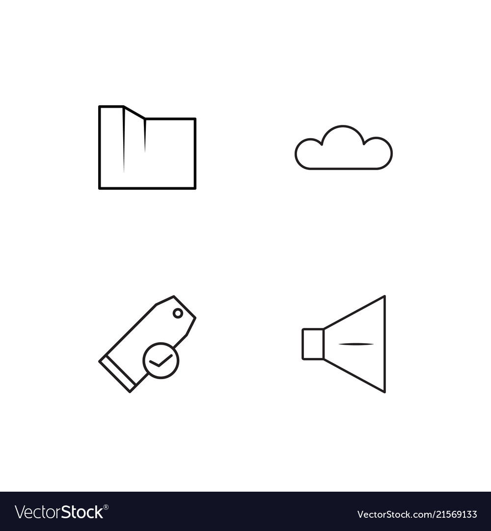 Essential linear icons set simple outline