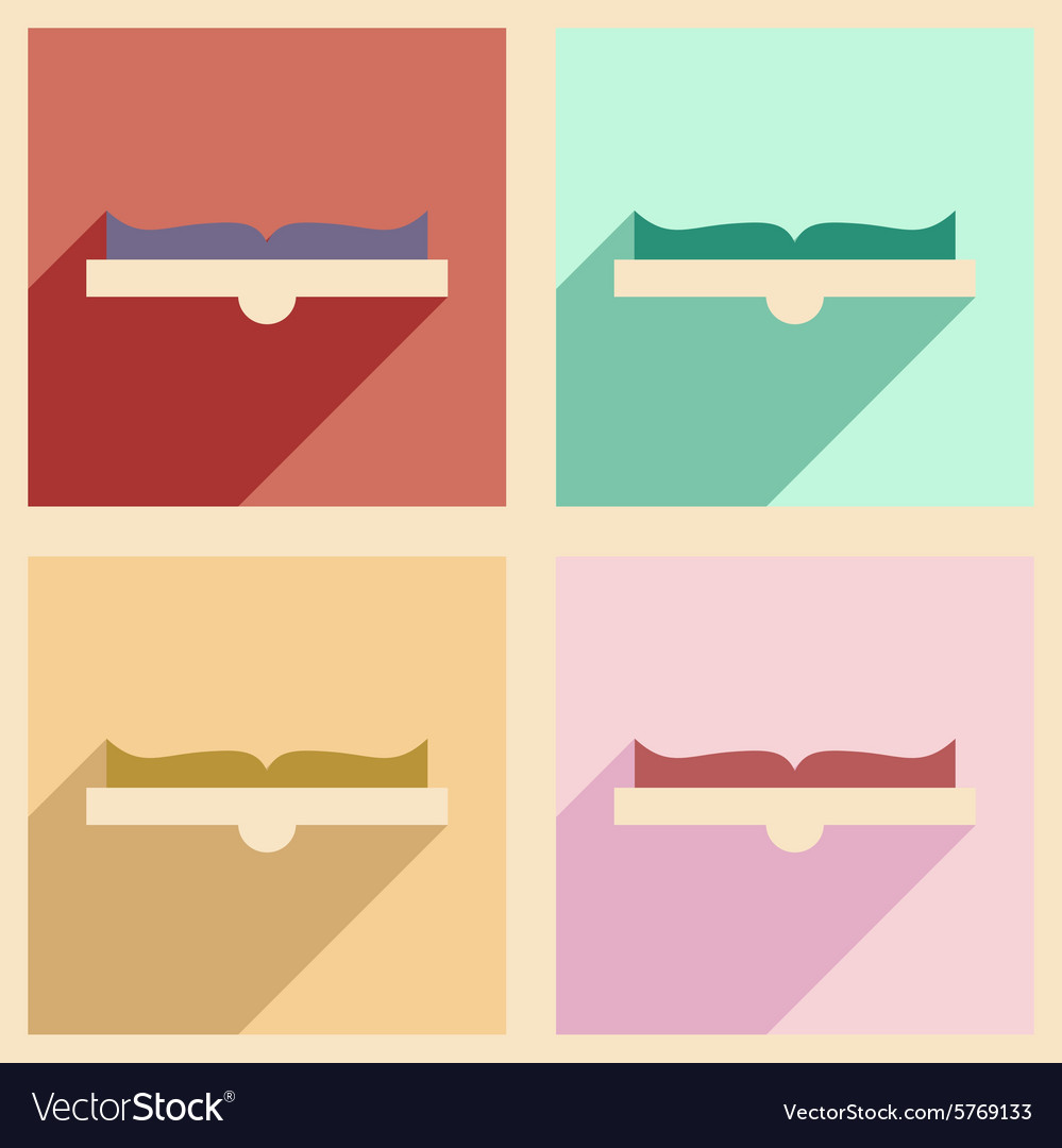 Flat with shadow concept and mobile application