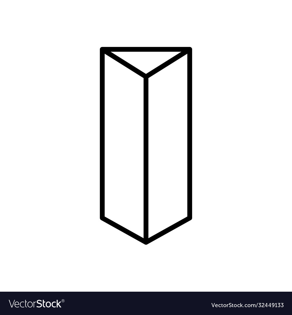 Geometric triangular prims shape icon line style